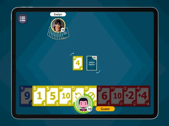 Ảnh chụp màn hình của Crazy Eights + iPad 