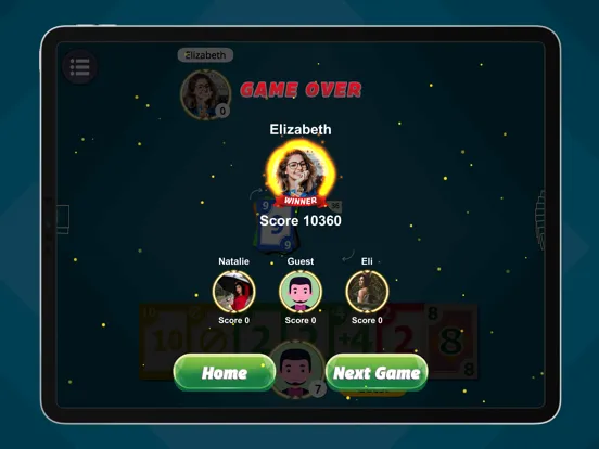 Ảnh chụp màn hình của Crazy Eights + iPad 