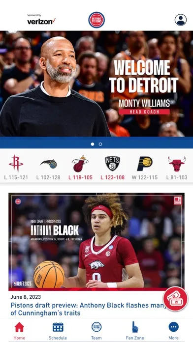 Zrzuty ekranu Official Detroit Pistons