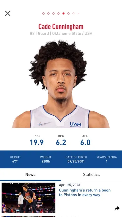 Zrzuty ekranu Official Detroit Pistons