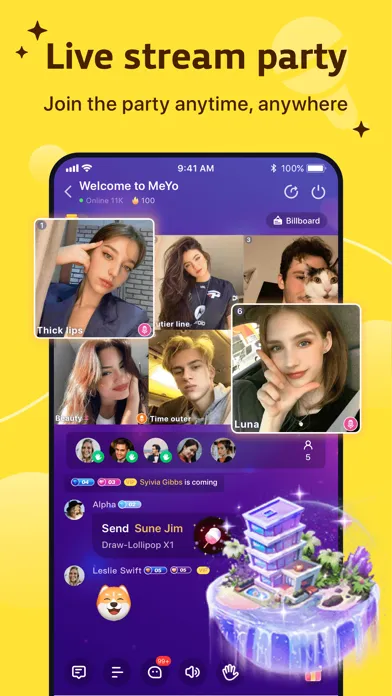 ภาพหน้าจอของ MeYo : Party Video Stream