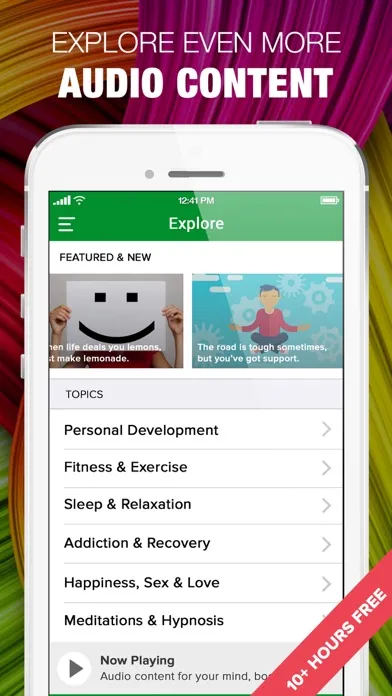 Capturas de pantalla de Empowered Hypnosis Audio Companion Meditation App
