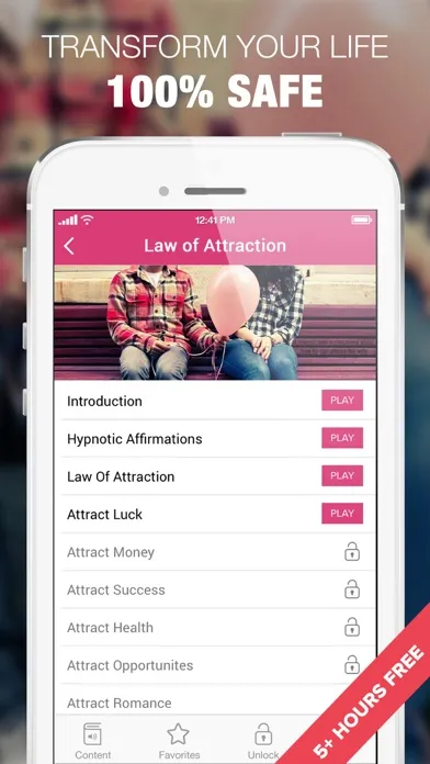 Capturas de tela do Hypnosis for Law of Attraction
