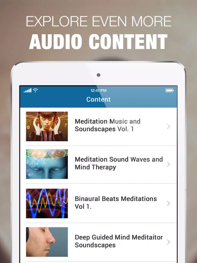 Relaxing Meditation Music & Calm Relaxing Sounds iPad  Screenshots