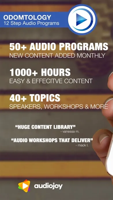 Odomtology AA 12-Step Recovery Audio Companion Screenshots