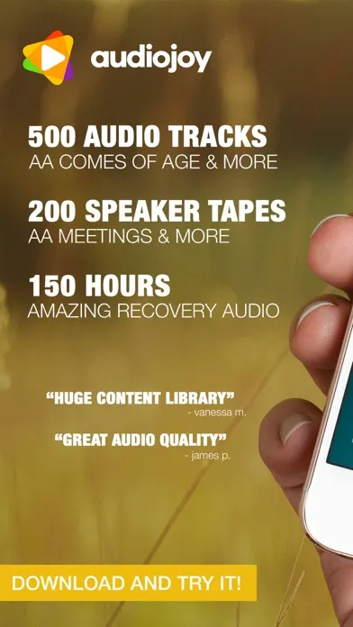 Capturas de tela do AA Sober Recovery History of Alcoholics Anonymous