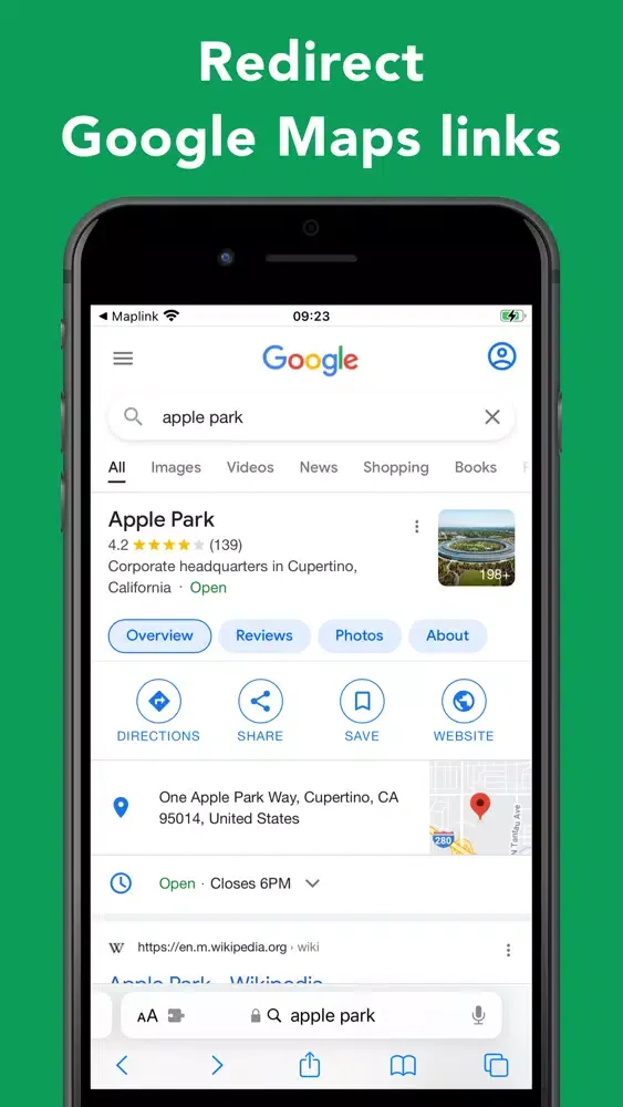 Capturas de tela do Maplink: Extension for Safari