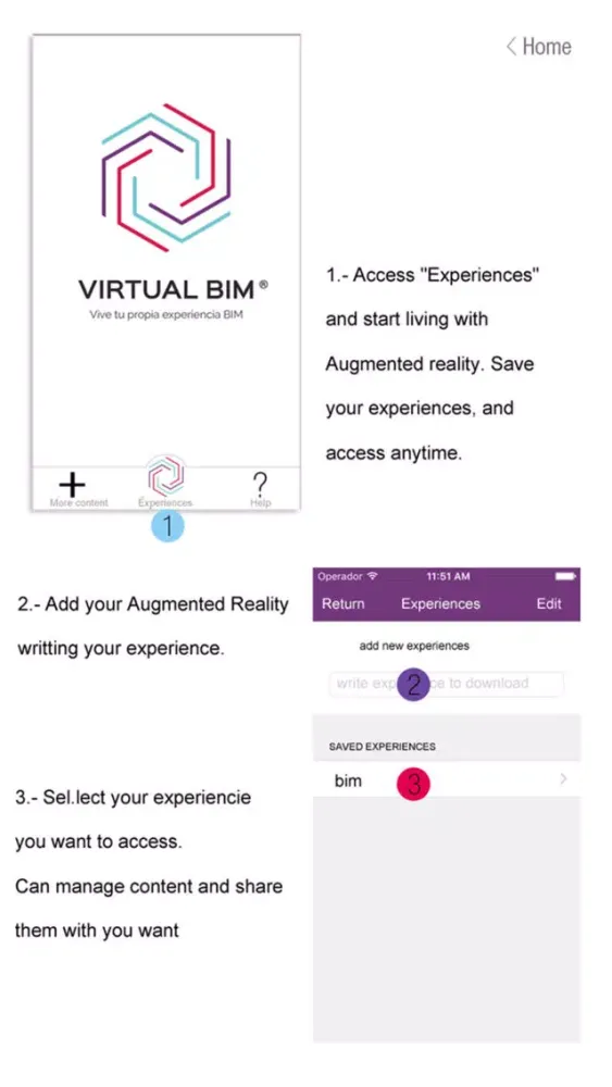 Capturas de tela do VIRTUAL BIM
