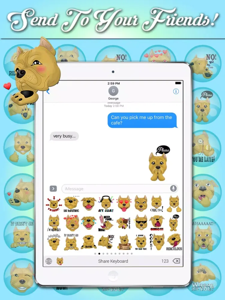 Screenshot di Pitbull Emojis iPad 
