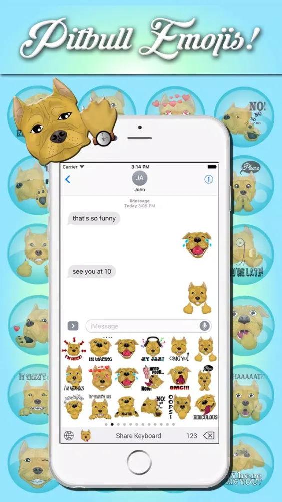 Screenshot di Pitbull Emojis