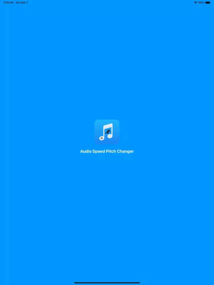Audio Speed Pitch Changer iPad  स्क्रीनशॉट
