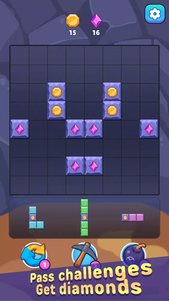 ภาพหน้าจอของ Block Miner