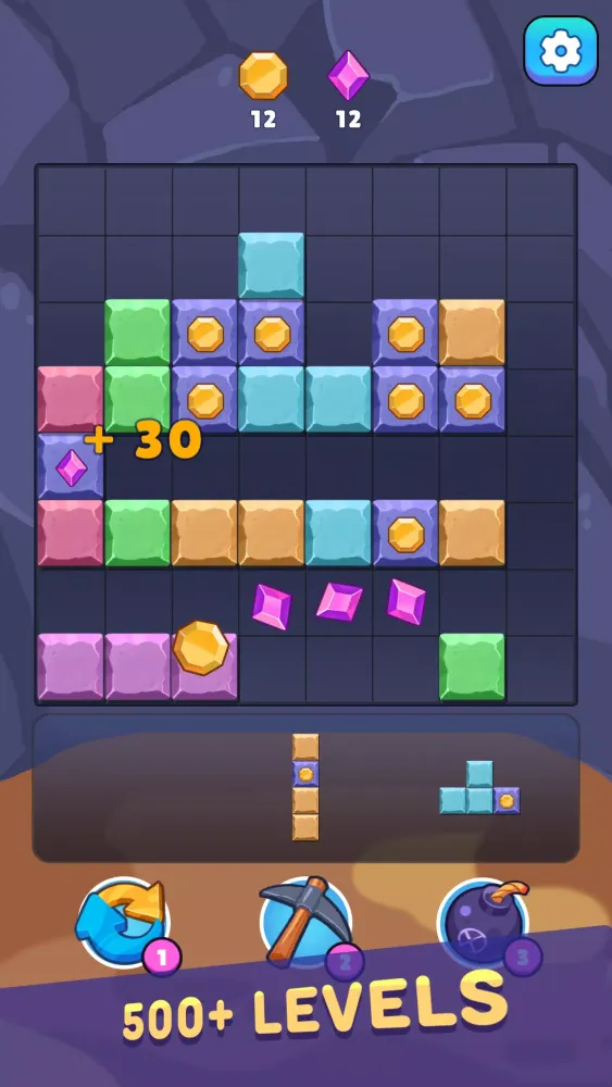 ภาพหน้าจอของ Block Miner