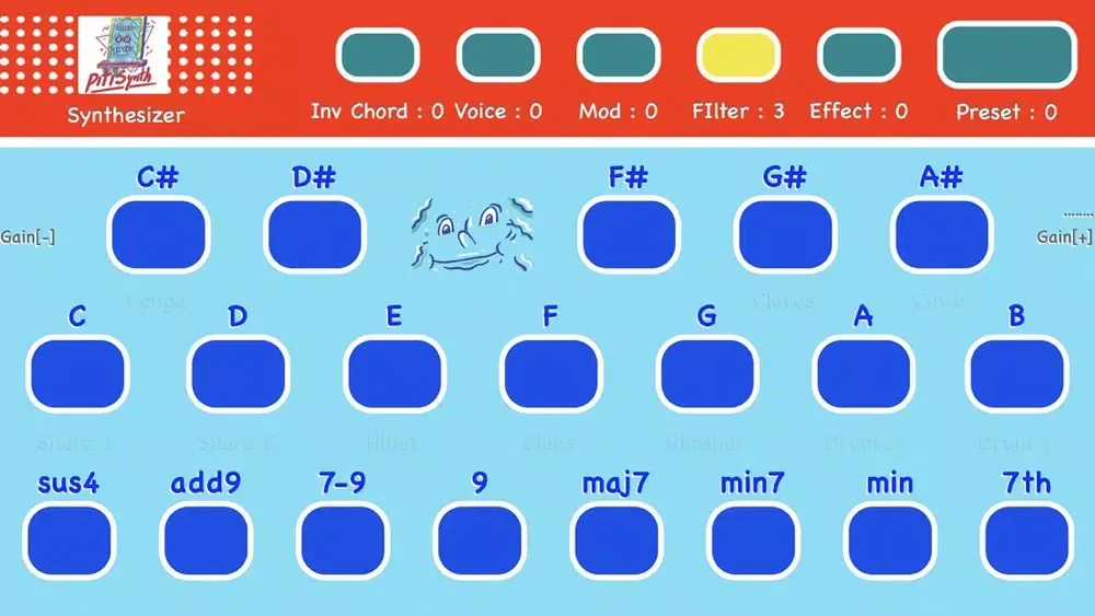 Tangkapan skrin Piti Synth