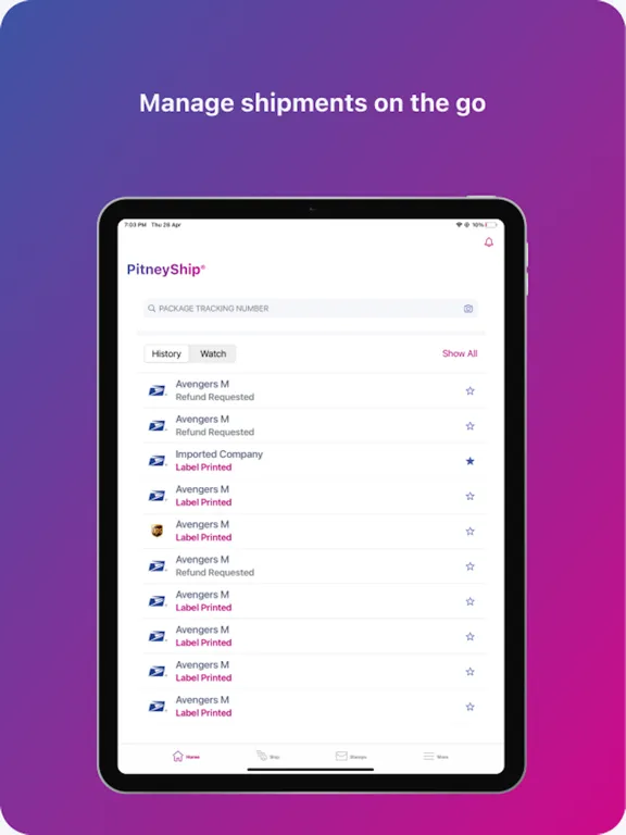 PitneyShip®-Ship and Track iPad  スクリーンショット