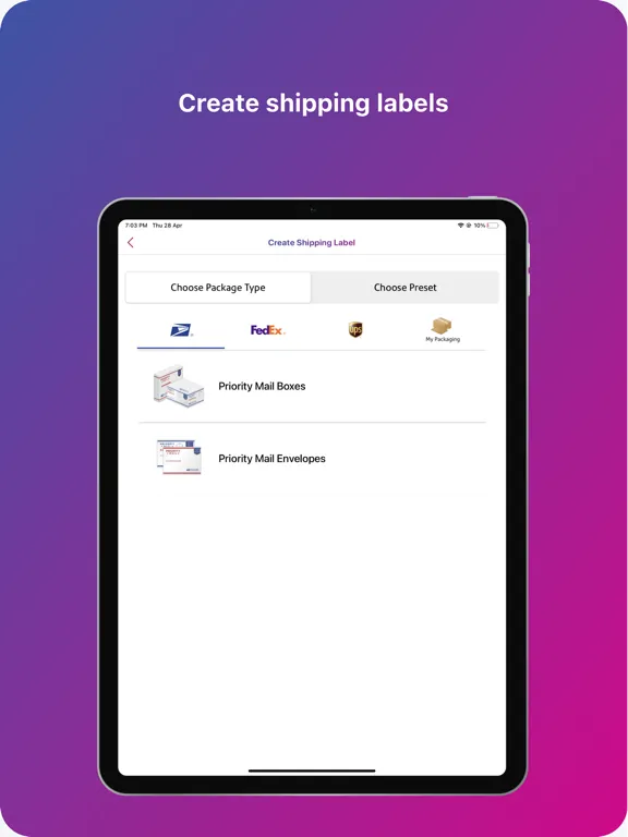 PitneyShip®-Ship and Track iPad  スクリーンショット