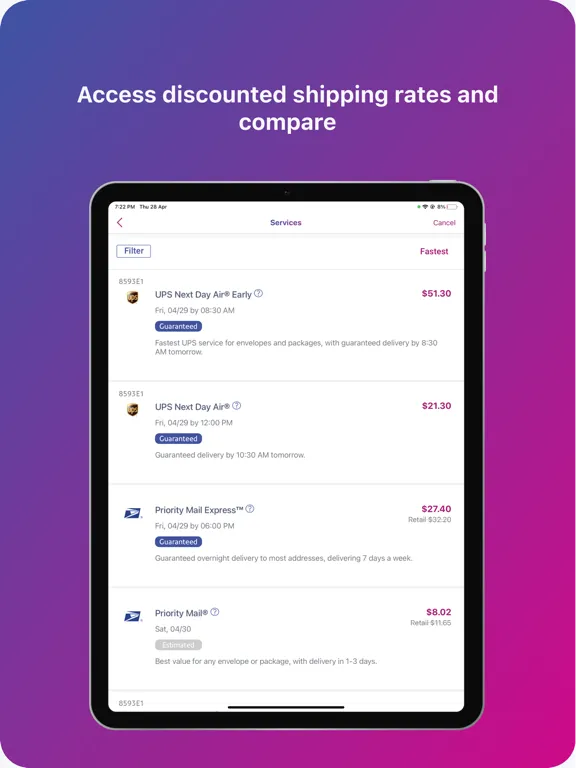 PitneyShip®-Ship and Track iPad  スクリーンショット