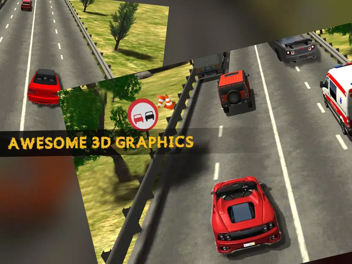 City Highway Racer Car Fast Traffic - Real Games iPad 应用截图