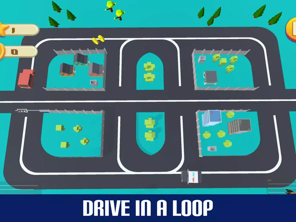 Crazy Circuit Drive Loop Car - Cartoon Crash Taxi iPad  Screenshots