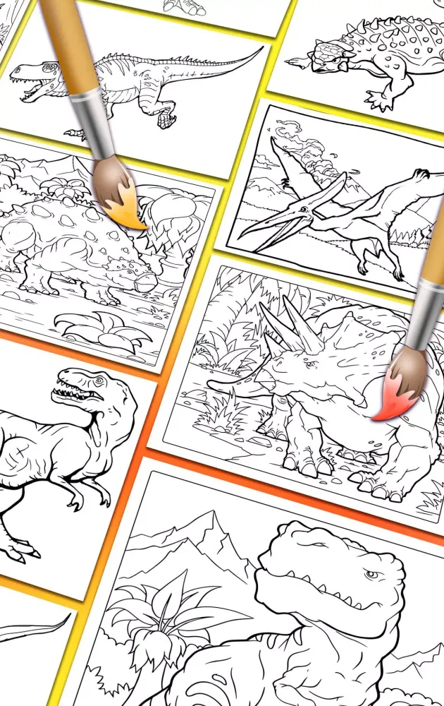 Dinosaur Coloring Book 스크린샷