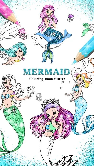 تصاویر Mermaid Coloring Book Glitter