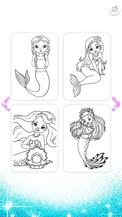 تصاویر Mermaid Coloring Book Glitter