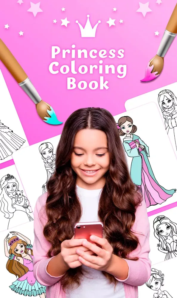 Princess Girls Coloring Book Screenshots