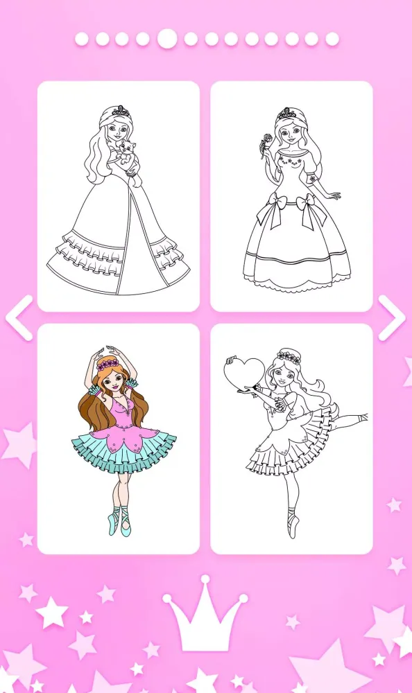 Princess Girls Coloring Book Screenshots