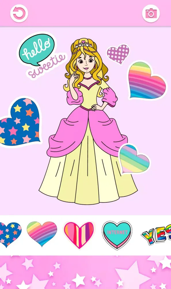 Princess Girls Coloring Book Screenshots