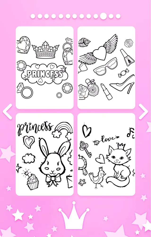 Princess Girls Coloring Book Screenshots