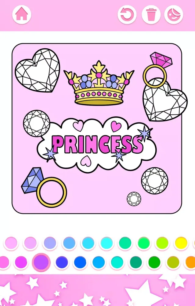 Princess Girls Coloring Book Screenshots