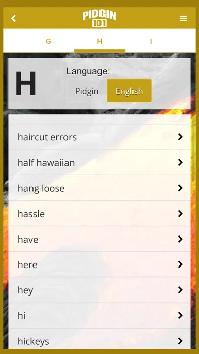 Pidgin 101 App स्क्रीनशॉट