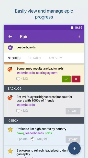 Pivotal Tracker سکرین شاٹس