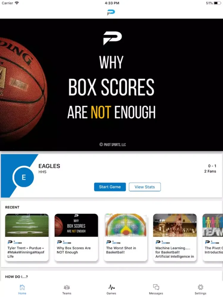 ภาพหน้าจอของ Pivot Basketball Stats Tracker iPad 