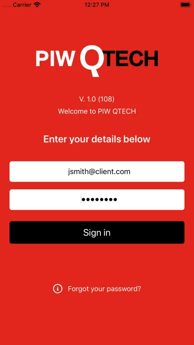 Tangkapan layar PIW QTECH Field App