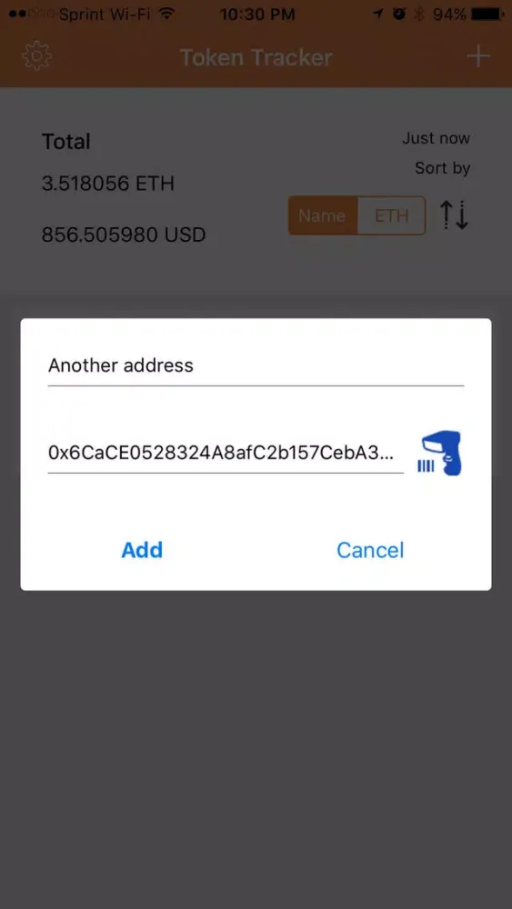 Capturas de pantalla de Token Tracker