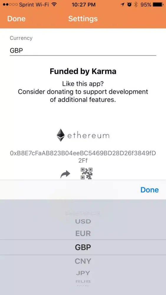 Capturas de pantalla de Token Tracker