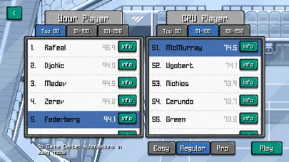 Captures d'écran de Pixel Pro Tennis