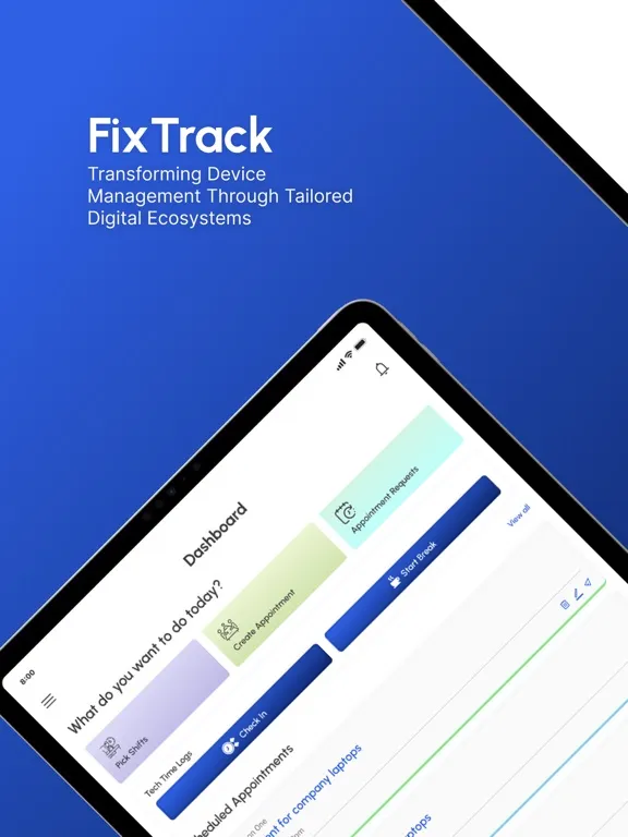 Fixtrack Device Management iPad  سکرین شاٹس