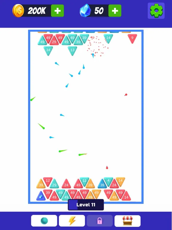 Tangkapan layar Brick Breaker : Idle Smasher iPad 