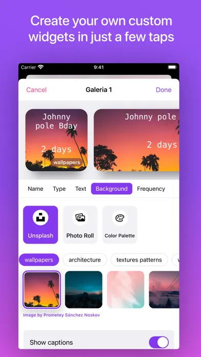 Galeria | Custom Widgets Ekran Görüntüleri