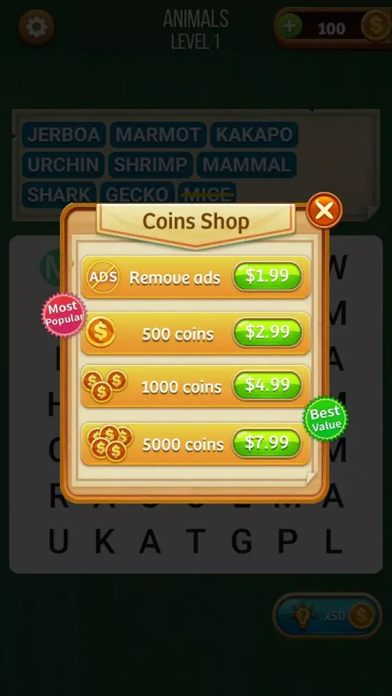 Word Search Screenshots