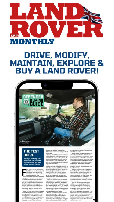 Tangkapan skrin Land Rover Monthly