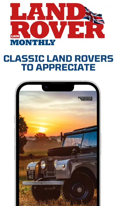 Tangkapan skrin Land Rover Monthly
