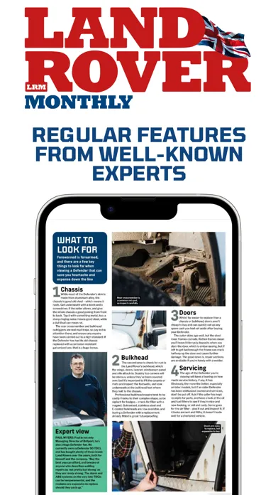 Tangkapan skrin Land Rover Monthly