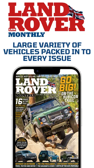 Tangkapan skrin Land Rover Monthly