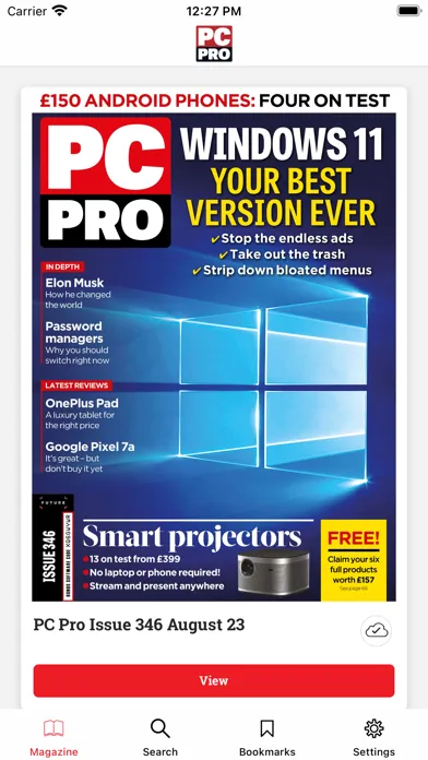 ภาพหน้าจอของ PC Pro Magazine