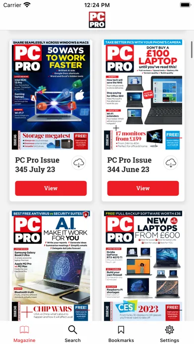 ภาพหน้าจอของ PC Pro Magazine