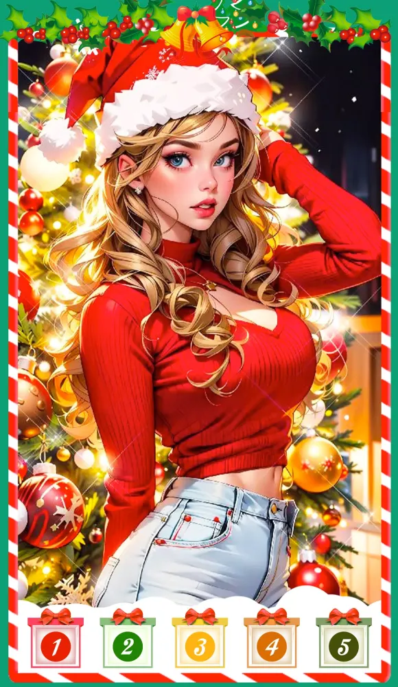 Capturas de pantalla de Christmas girl color by number