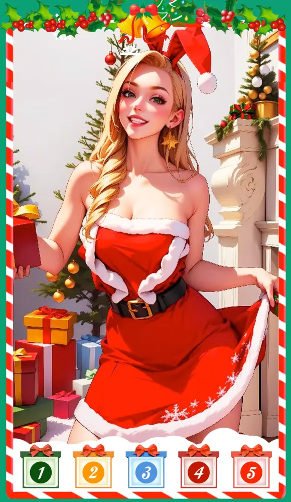 Capturas de pantalla de Christmas girl color by number